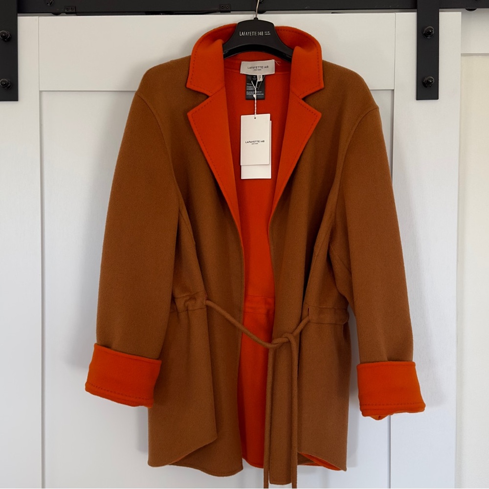 LAFAYETTE 148 NEW YORK
Belted Reversible Double-Faced Jacket